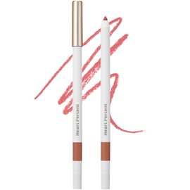 Heart Percent Dote On Mood Lip Pencil Slim, Defines and Fills Creamy Lip Liner Retractable Lipstick Pencil with Built-In Sharpener, 18. Fig Rose