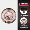 Milton Mini High Pressure Dial Gauge, Brass, 1/8" NPT (1189)