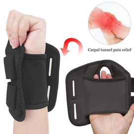 Fitted Wrist Brace for Left Hand, Joint Sports Sprain Carpal Tunnel Protector Night Day Wrist Splint Compression Hand Support Wrist for Men and