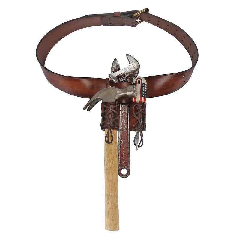 TOURBON Leather Tool Organizer Bull Pin Holster Wrench Hammer Holder