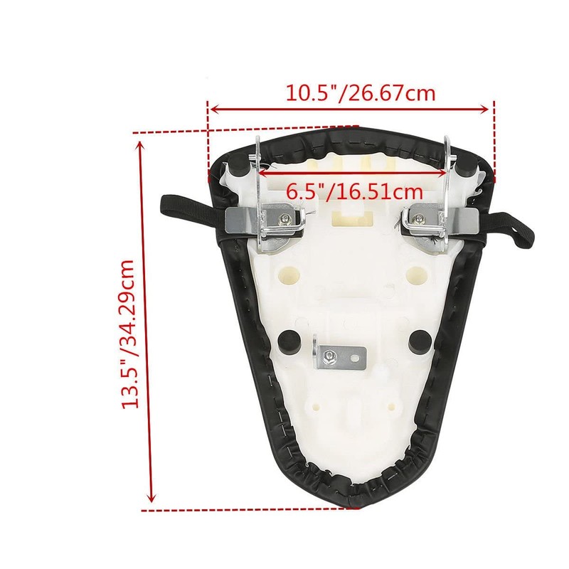 Moto Motorcycles Black Rear Pillion Passenger Seat Saddle Pad Cushion