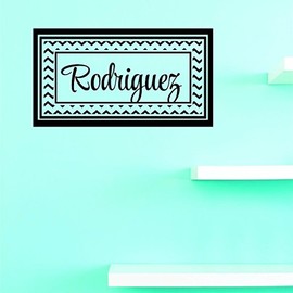 Decals - Rectangle Family Frames Wall Art Size 14 Inches X 28 Inches 22 Colors Available