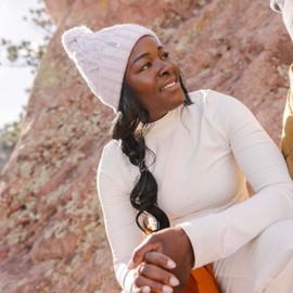 Turtle Fur Women's Emma Recycled Winter Pom Beanie, Lavender - One Size