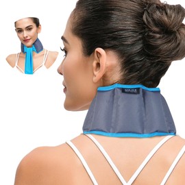 Neck Cooling Wrap - Reusable Ice Pack for Neck Cooler Wraps Keep Your Neck & Head Cool - Gel Neck Cold Compress for Neck Injuries, Hot Flashes Relief - Cooling Towels for Neck with Absorbent Ice Packs