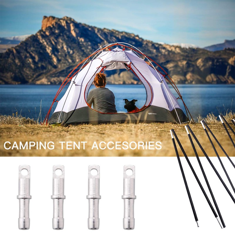 BRILLIANCE4U Aluminum Tent Poles Male End Tips Replacement Accessories Spare