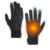 LERWAY Winter Warm Gloves, Touchscreen Non-Slip Thermal Black Gloves Men