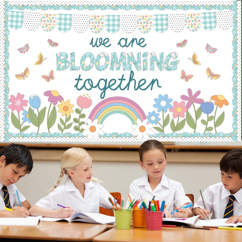 70PCS Summer Classroom Bulletin Board Decorations May Flower Bulletin Board