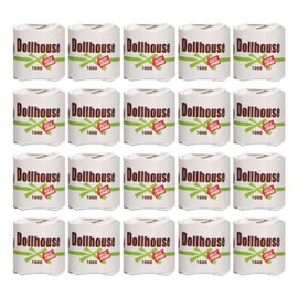 20Pcs Dollhouse Paper Towels Exquisite Realistic Portable 1:12 Miniature Scene Model Toilet Paper for Doll House Milky White