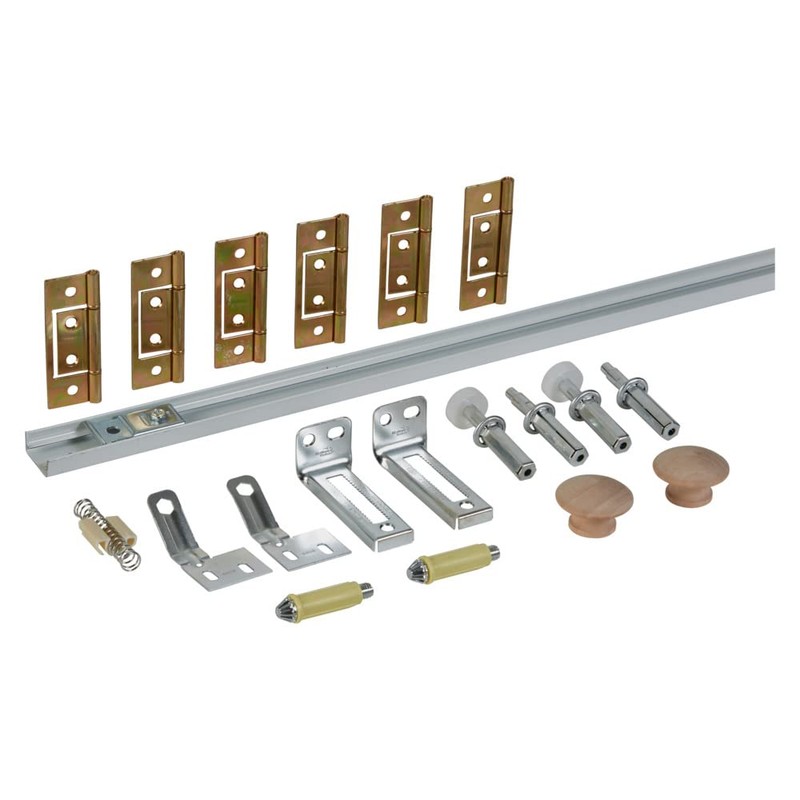National Hardware N343-723 Complete Double Folding Door Hardware Set, 48-Inch,