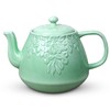 Toptier Leaf Teapot, Porcelain Tea Pot with Infuser and Lid,