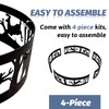 FLITURE Fire Pit Ring - Heavy-Duty 36'' Steel Fire Ring