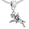 Sexy Sparkles Knight on Horse Dangle Charm Bead for Snake