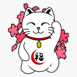 Magnet Lucky Cat Magnet Bumper Sticker Car Magnet Flexible Reuseable Magnetic Vinyl 5"