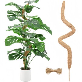 Wagotnbao Moss Pole,48'' Moss Pole Monstera Plant Support,Moss Pole for Plants Indoor,Moss Ploes for Climbing Plants,Monstera Moss Pole,Bendable Moss Pole for Potted Plants. (48 Inch)