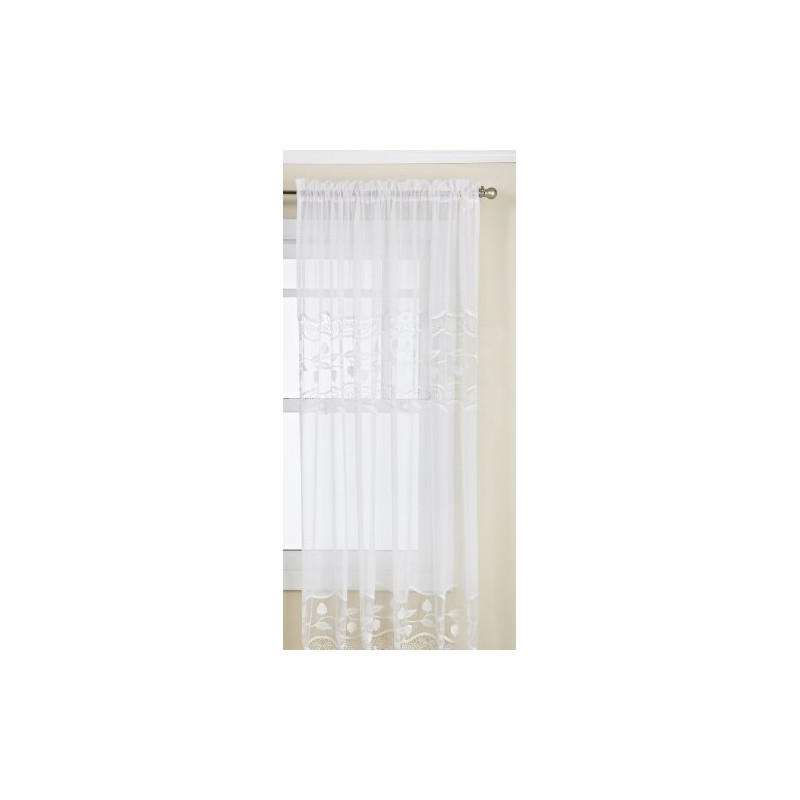 Lorraine Home Fashions Seville Cortina Blanca de 213 x 160