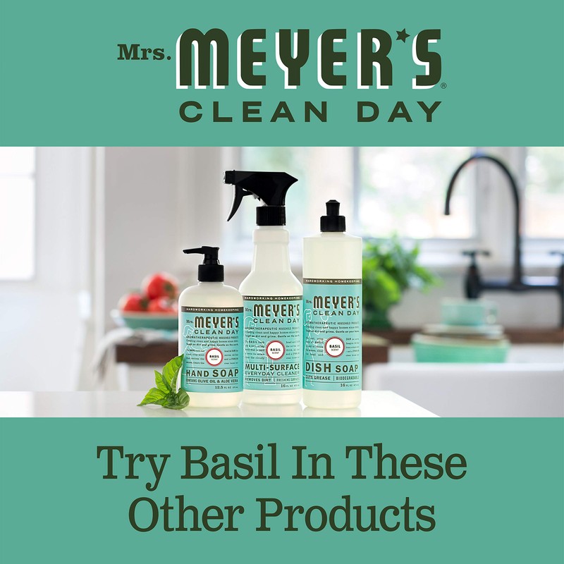 Mrs. Meyer's Basil Scent Liquid Hand Soap Refill Bottle, 33