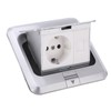 Floor Socket Waterproof Good Sealing Embedded Safe Practical Silver Bounce