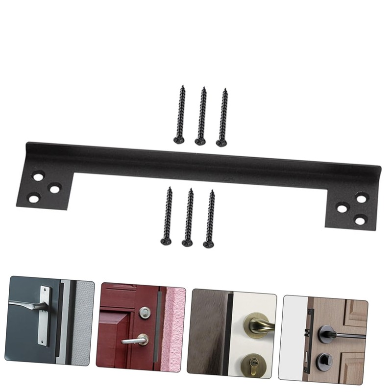 COHEALI Door Latch Guard Plate Shaped Outswing Door Security Protector