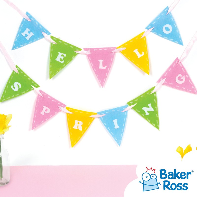 Baker Ross feltro lettere, colori assortiti, 23 mm