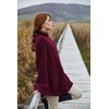 SAOL 100% Merino Wool Cable Knit Ladies Irish Aran Poncho