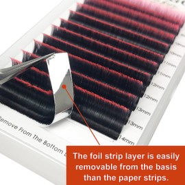 Orange Red Ombre Colored Lash Extension 0.07 C Curl 8-14mm Mix Tray, CoMango Black Gradient Orange Red Easy Fan Volume Eyelash Extensions, Lashes Soft Matte Salon Use, Self Fanning Volume Lashes！