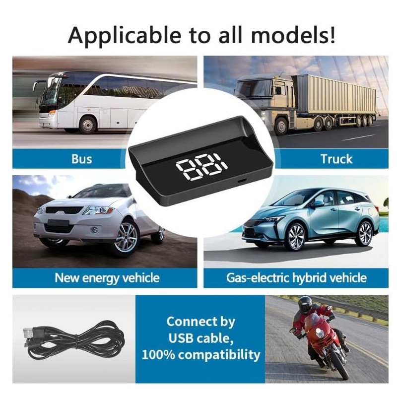 Auto Digital HUD Head Up Display Proyector de Parabrisas KM/H