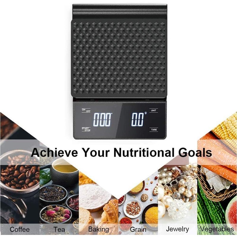 Gywjioy Coffee Scale with Timer, 3kg/0.1g High Accuracy, Drip Espresso