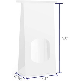 BagDream Bakery Bags with Window Kraft Paper Bags 100Pcs 4.5x2.36x9.6 Inches Tin Tie Tab Lock Bags White Window Bags Cookie Bags, Coffee Bags