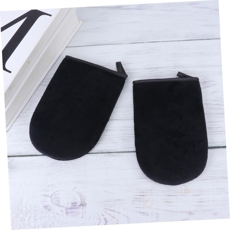 2 piezas Guantes Aplicadores para Autobronceado sin Sol Negros y