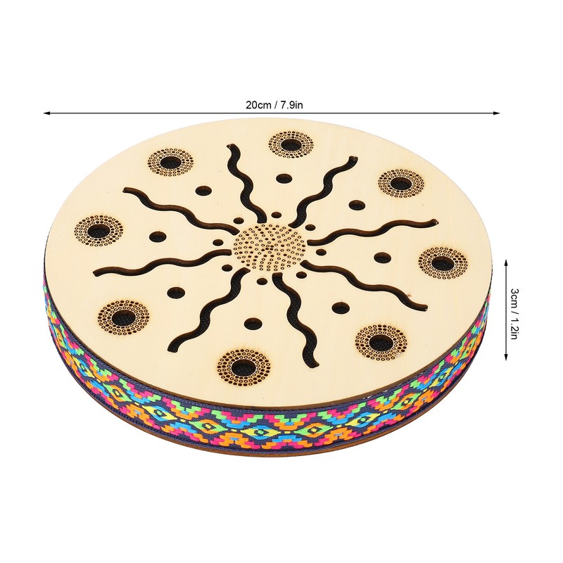 Sea Drum Ocean Wave Sound 8in Portable Maple Ethnic Musical