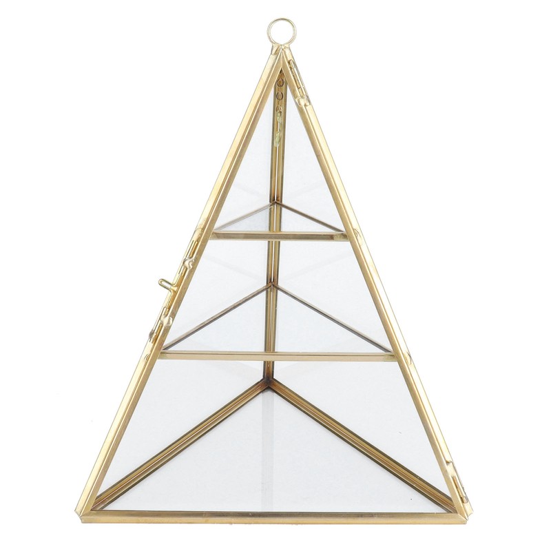 Jewelry Storage Rack Pyramid Shape 3 Layers Decorative Display Stand