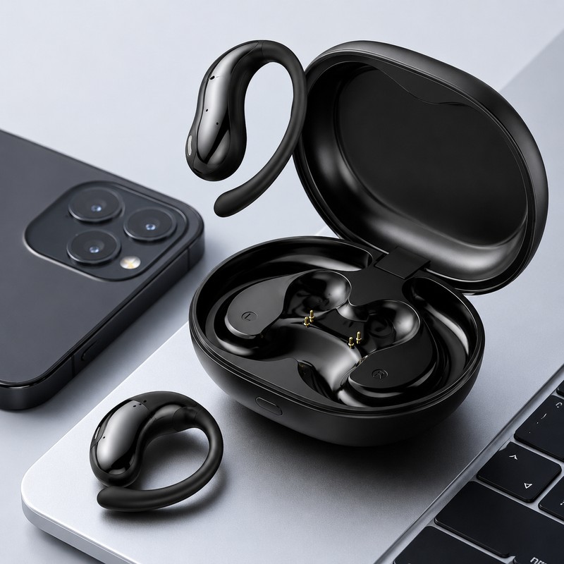 MS188 AI Translation Earbuds for Travel & Calls – Touchscreen