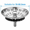 Upgraded Kitchen Sink Plug Strainer Stainless Steel Strainers Sink Plugs