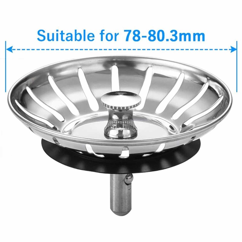 Upgraded Kitchen Sink Plug Strainer Stainless Steel Strainers Sink Plugs