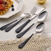 DINYWOW 20-Pieces Black Silverware Sets for 4,Black Handle Stainless Steel