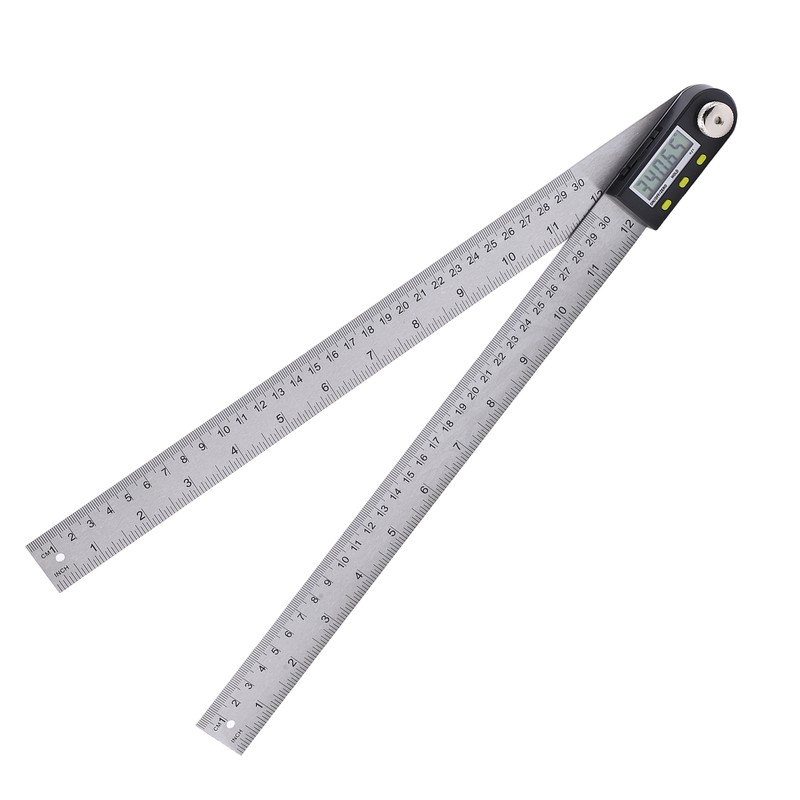 0‑300mm Digital Protractor Portable Stainless Steel LCD Angle Finder Ruler