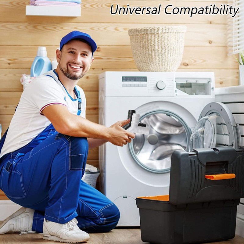 2 Sets Universal Washing Machine Y-Shaped Drain Hose Splitter -Fitting,Connector