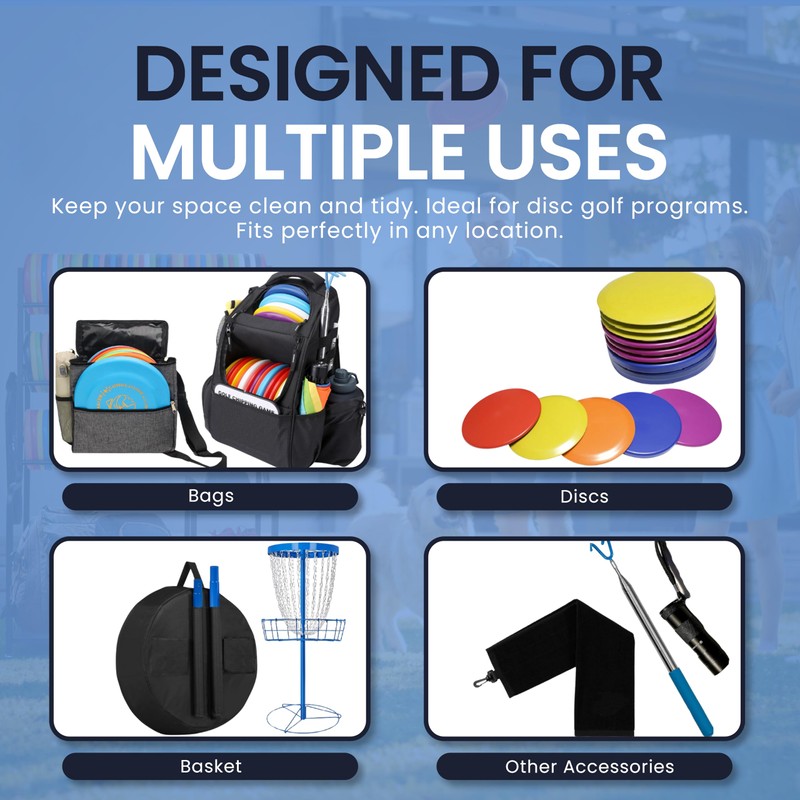 DECORDEEP Disc Golf Storage Rack – Disc Golf Organizer with