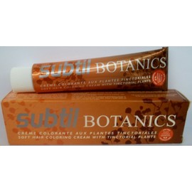 Subtil Botanics - Soft Hair Coloring Cream with Tinctorial Plants - Permanent Color - Size: 2.0 Fl. Oz. Tube - Shade Selection: 5.64 - Light Copper Red Brown / Chatain Clair Rouge Cuivre