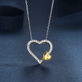 kanisee Women's 925 Silver Necklace Jewellery Women's Gifts for Women Mum Grandma Girlfriend Birthday Gift Mother's Day Gift Christmas Gifts, Sterling Silver, Cubic Zirconia