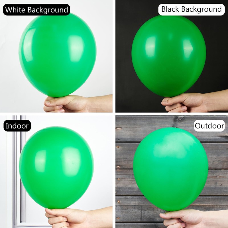 PartyWoo Green Balloons 50 pcs 12 Inch Matte Latex Helium