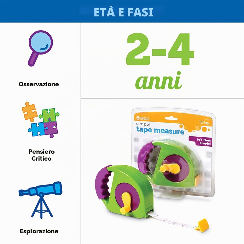 Learning Resources Il Mio Primo Metro di Misurazione Measure It,