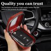 Hbxdeco Car Key Case, Leather Zipper Car Key Fob Holder