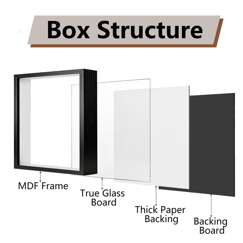 6x6 Shadow Box Frame, 3D Picture Frame Display Cas with
