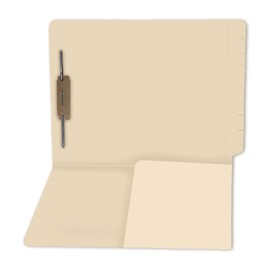 Manila Pocket File Folders, Doctor Stuff, Letter Size Reinforced End Tab Folder with 1/2 Pocket on Inside Left and 2" Bonded Fastener on Inside Top Right, 14 pt Manila Stock, Box of 50