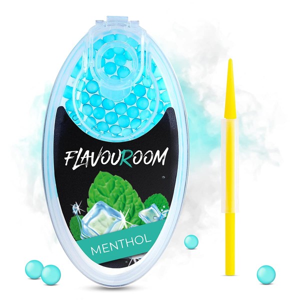 Flavouroom - Premium menthol balls set of 100 | DIY menthol capsules filter for unforgettable flavour | includes box for storing aromatic click sleeves balls
