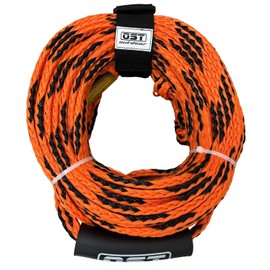 OST Outdoor 1-6 Rider Tow Rope 2-6K lbs - 60ft, 2 Section, 16-Strand Water Sports Boat Tow Rope with Keeper, Towable Tubes Compatible, Dual Sections, Watersport Boat Accessories (6K (1-6 Rider))