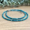 Unbranded Natural Apatite 3mm Gemstone Beads Dainty Choker Minimalist Crystal