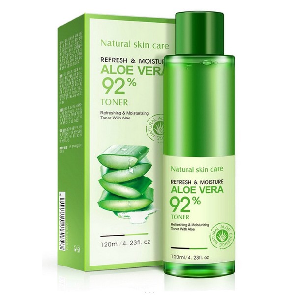 BIOAQUA 92% Aloe Vera Refresh Moisturizing Toner Natural Plant Skin Care 120ml