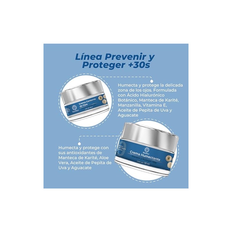 Kit Facial Prevenir y Proteger 30aos MatiMati Pantenol, Aloe Vera,